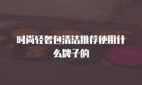 时尚轻奢包清洁推荐使用什么牌子的