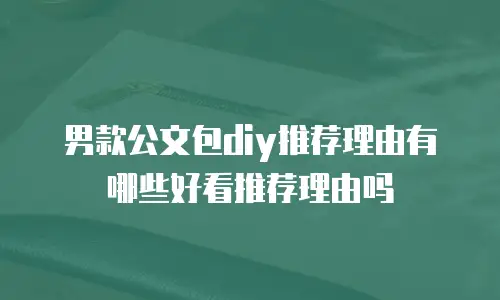 男款公文包diy推荐理由有哪些好看推荐理由吗