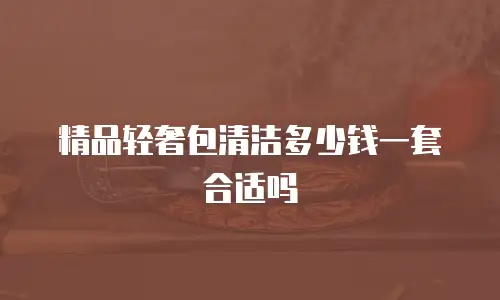 精品轻奢包清洁多少钱一套合适吗