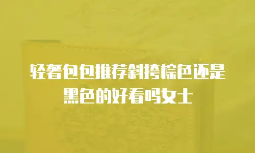 轻奢包包推荐斜挎棕色还是黑色的好看吗女士