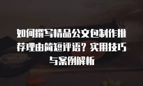 如何撰写精品公文包制作推荐理由简短评语？实用技巧与案例解析