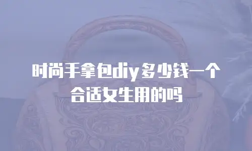 时尚手拿包diy多少钱一个合适女生用的吗