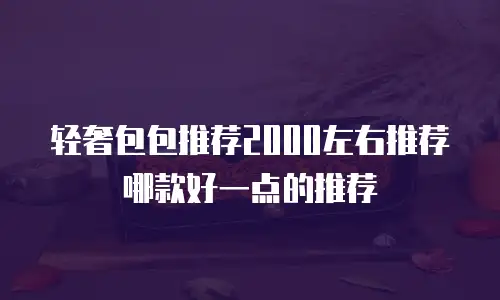 轻奢包包推荐2000左右推荐哪款好一点的推荐
