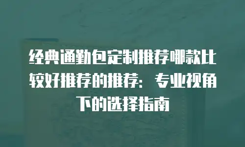 经典通勤包定制推荐哪款比较好推荐的推荐：专业视角下的选择指南