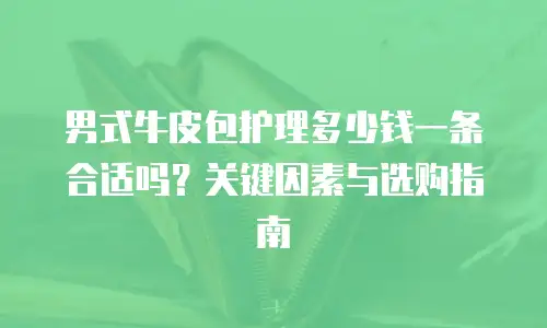 男式牛皮包护理多少钱一条合适吗？关键因素与选购指南  