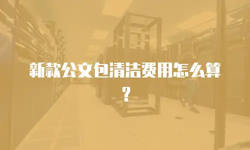 新款公文包清洁费用怎么算？