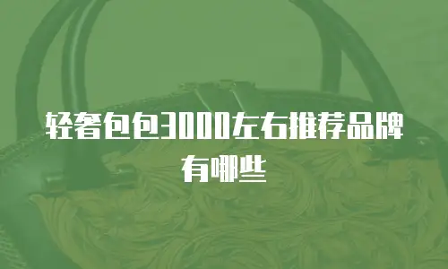 轻奢包包3000左右推荐品牌有哪些