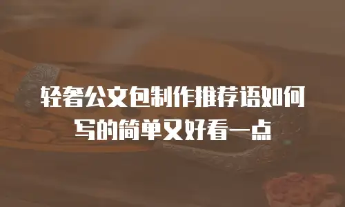 轻奢公文包制作推荐语如何写的简单又好看一点