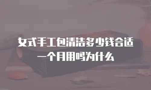 女式手工包清洁多少钱合适一个月用吗为什么