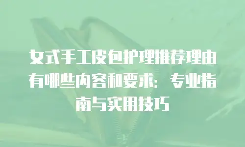 女式手工皮包护理推荐理由有哪些内容和要求：专业指南与实用技巧