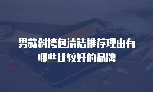 男款斜挎包清洁推荐理由有哪些比较好的品牌