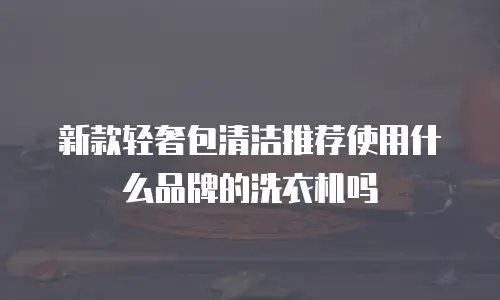新款轻奢包清洁推荐使用什么品牌的洗衣机吗