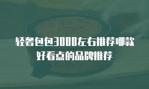 轻奢包包3000左右推荐哪款好看点的品牌推荐