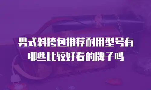 男式斜挎包推荐耐用型号有哪些比较好看的牌子吗