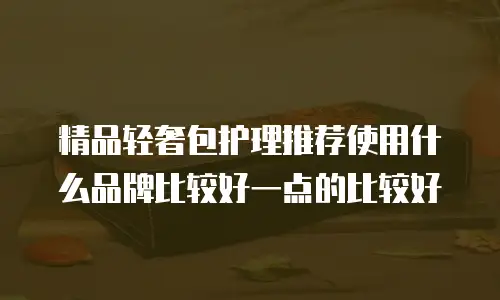 精品轻奢包护理推荐使用什么品牌比较好一点的比较好