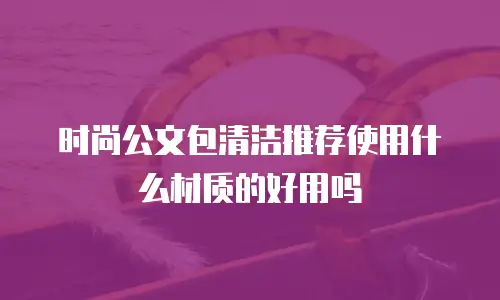 时尚公文包清洁推荐使用什么材质的好用吗
