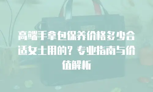 高端手拿包保养价格多少合适女士用的？专业指南与价值解析