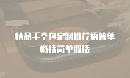 精品手拿包定制推荐语简单概括简单概括