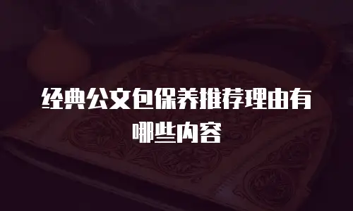 经典公文包保养推荐理由有哪些内容
