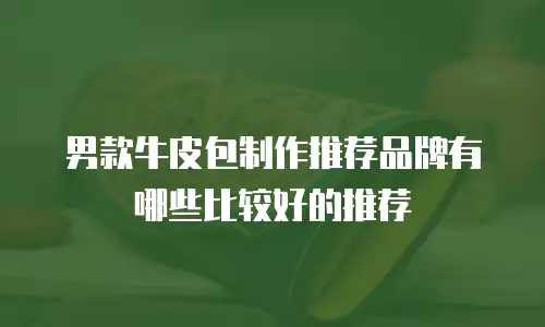 男款牛皮包制作推荐品牌有哪些比较好的推荐