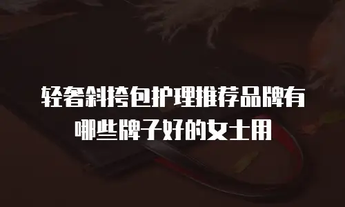轻奢斜挎包护理推荐品牌有哪些牌子好的女士用