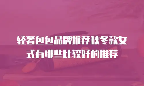 轻奢包包品牌推荐秋冬款女式有哪些比较好的推荐