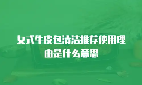 女式牛皮包清洁推荐使用理由是什么意思