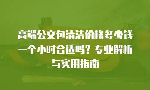 高端公文包清洁价格多少钱一个小时合适吗？专业解析与实用指南 