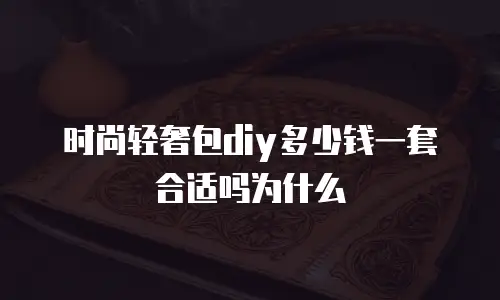 时尚轻奢包diy多少钱一套合适吗为什么
