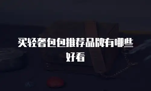 买轻奢包包推荐品牌有哪些好看