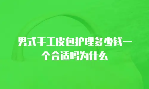 男式手工皮包护理多少钱一个合适吗为什么