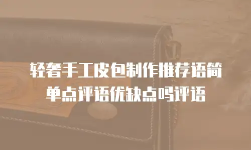 轻奢手工皮包制作推荐语简单点评语优缺点吗评语