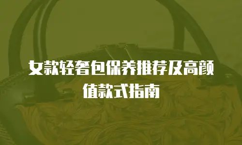 女款轻奢包保养推荐及高颜值款式指南