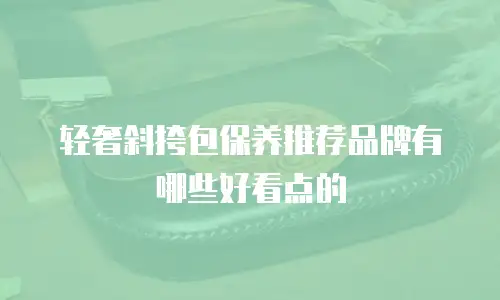 轻奢斜挎包保养推荐品牌有哪些好看点的