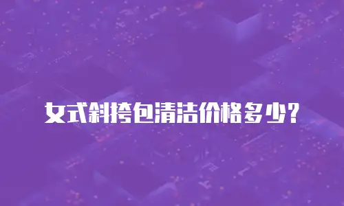 女式斜挎包清洁价格多少？