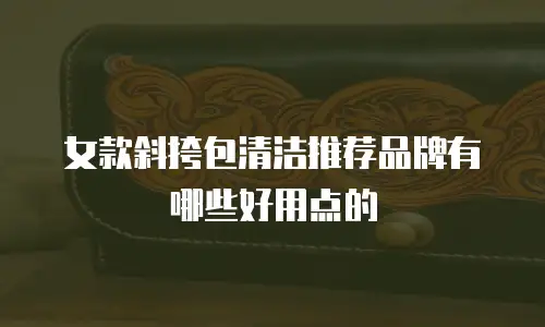 女款斜挎包清洁推荐品牌有哪些好用点的