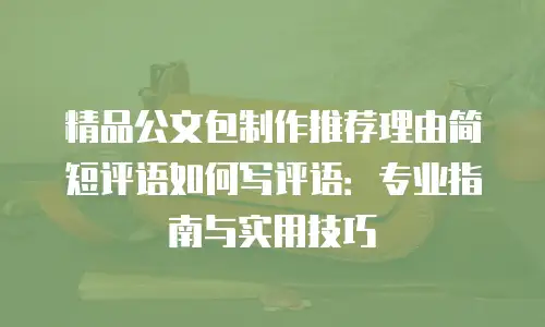 精品公文包制作推荐理由简短评语如何写评语：专业指南与实用技巧