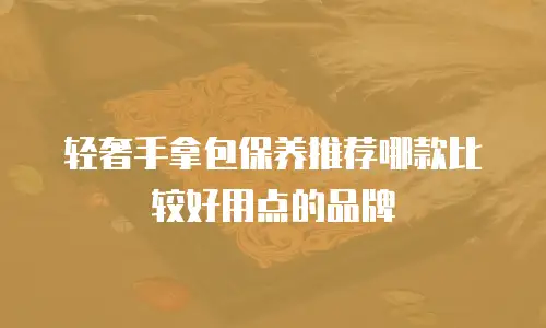 轻奢手拿包保养推荐哪款比较好用点的品牌