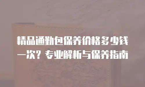 精品通勤包保养价格多少钱一次？专业解析与保养指南