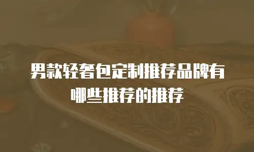 男款轻奢包定制推荐品牌有哪些推荐的推荐