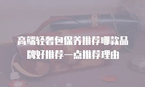 高端轻奢包保养推荐哪款品牌好推荐一点推荐理由