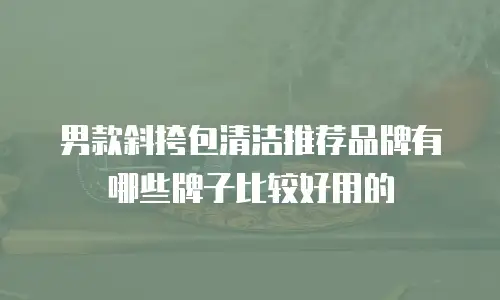 男款斜挎包清洁推荐品牌有哪些牌子比较好用的