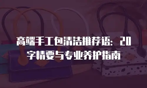 高端手工包清洁推荐语：20字精要与专业养护指南