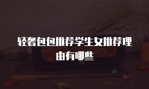 轻奢包包推荐学生女推荐理由有哪些