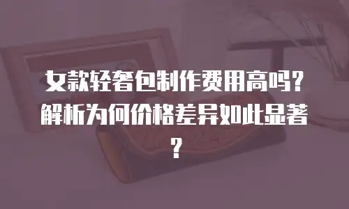 女款轻奢包制作费用高吗？解析为何价格差异如此显著？