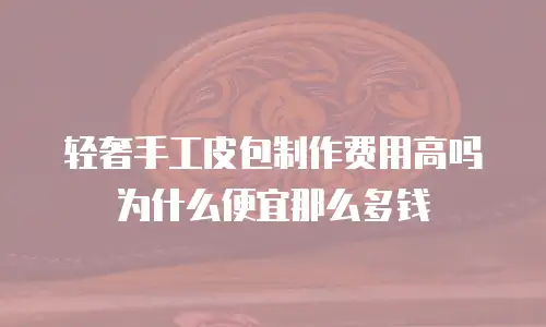 轻奢手工皮包制作费用高吗为什么便宜那么多钱