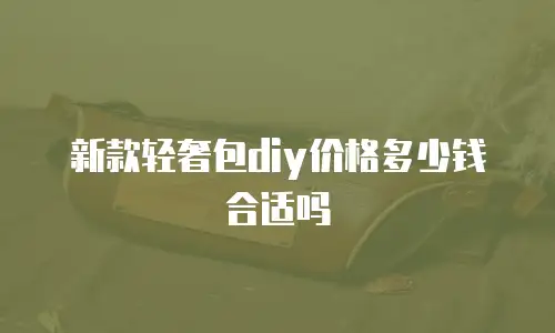 新款轻奢包diy价格多少钱合适吗