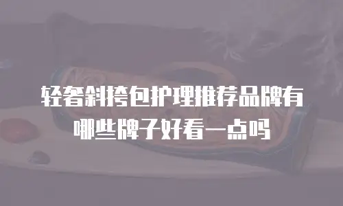 轻奢斜挎包护理推荐品牌有哪些牌子好看一点吗