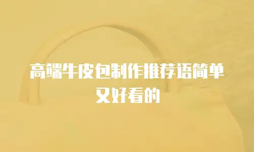 高端牛皮包制作推荐语简单又好看的