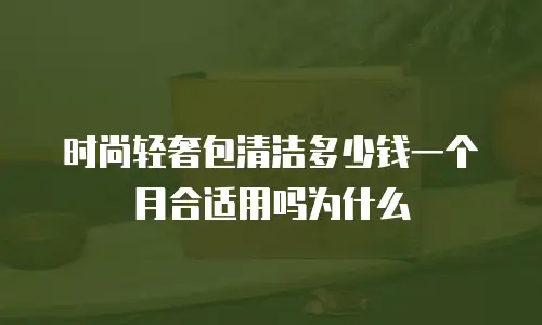 时尚轻奢包清洁多少钱一个月合适用吗为什么